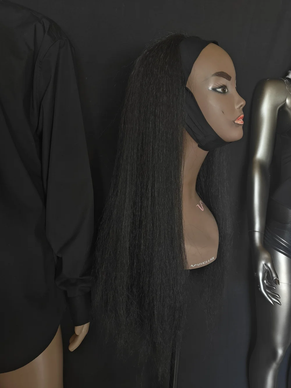 Black Straight Headband Wig - Unbranded Synthetic Women's Hair